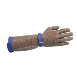 Manulatex Gmt Chainmail Glove With Nylon Strap Long Cuff Large