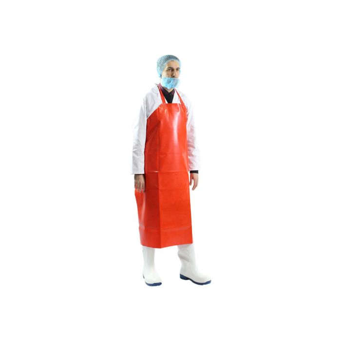 Polyurethane Food Industry Apron 90 x 135cm Red