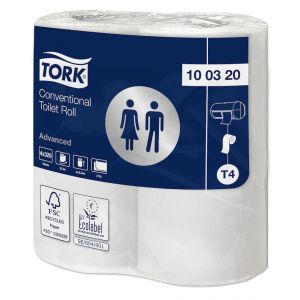 Tork Conventional 2-Ply Toilet Roll Advanced - 4x 320 Sheets