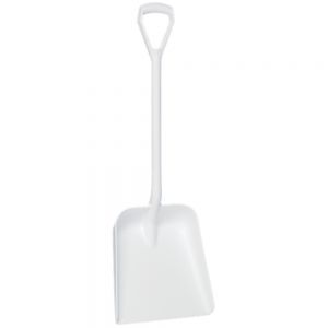 Large White Hygiene Shovel with D-Grip 