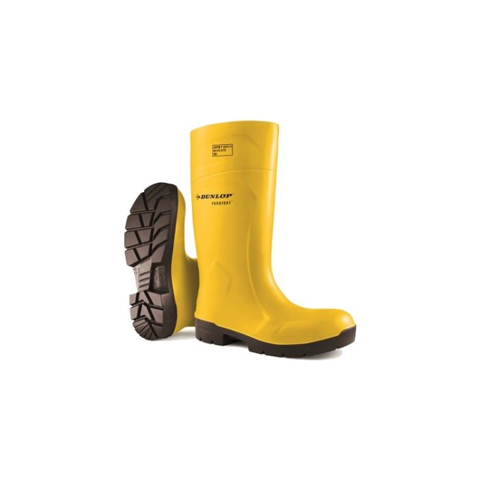 Dunlop Purofort FoodPro Multigrip Safety Wellington Boots Yellow Size 5