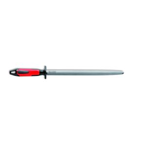 F Dick Regular Cut Oval Sharpening Steel - 30cm/12" - Red/Black