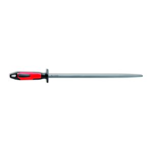 F Dick Regular Cut Round Sharpening Steel - 35cm/14" - Red/Black