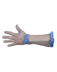 Manulatex GCM Chainmail Glove with Plastic Strap - Long Cuff - Ambidextrous - Various Sizes