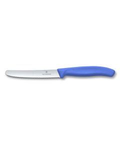 Victorinox Tomato/Utility Knife - Serrated Edge - 11cm/4" - Blue