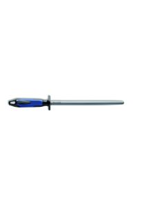 F Dick Fine Cut Oval Sharpening Steel - 25cm/10" - Blue/Black