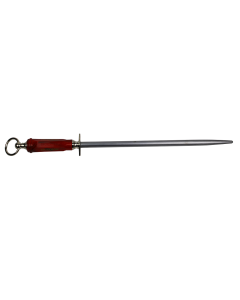 F Dick Dickoron Regular Cut Round Sharpening Steel - 35cm/14" - Red