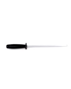 Fischer Fine Cut Round Sharpening Steel - 30cm/12" - Black