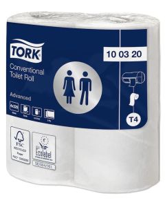 Tork Conventional 2-Ply Toilet Roll Advanced - 4x 320 Sheets