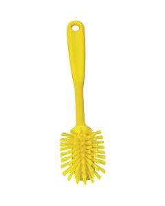 Vikan Dish Brush with scraping edge - 280mm - Medium - Yellow