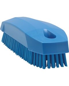 Vikan Hand Brush S / Nailbrush - 130mm - Hard - Blue