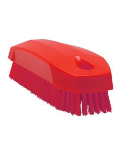 Vikan Hand Brush S / Nailbrush - 130mm - Hard - Red