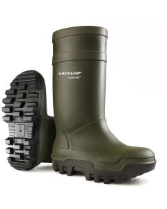 Dunlop Purofort Thermo+ Full Safety Wellington Boots - Green