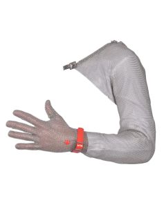 Manulatex GCM Shoulder Length Chainmail Gauntlet Glove with Plastic Strap - Left Hand