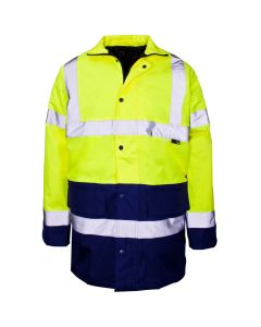 Supertouch Hi-Viz Yellow/Navy Parka