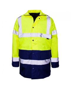 Supertouch Hi-Viz Yellow/Navy Parka Small