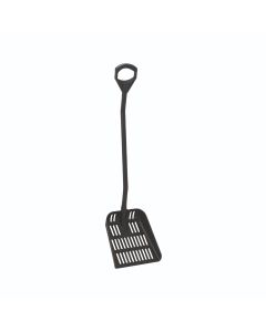 Vikan Ergonomic Shovel with Drain Holes - 1310mm - Black