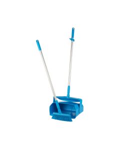 Vikan Dustpan set - 350mm - closable with broom - Medium - Blue