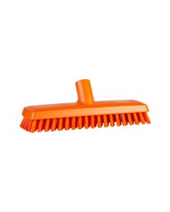 Vikan Waterfed Deck Scrub - 270mm - Very Hard - Orange