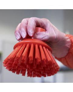 Vikan Round Hand Scrub - 110mm - Hard - Red