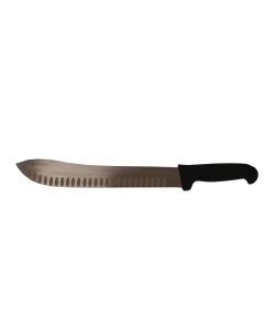 Caribou 30cm Scandanavian Butchers Scalloped Knife Black