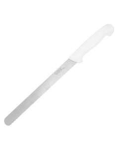 Granton Serrated Slicing Knife - 25cm/10" - White