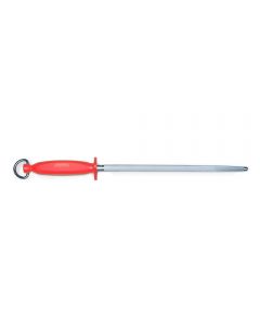 Egginton Fine Cut Round Sharpening Steel - 30cm/12" - Red