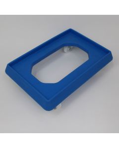 Blue Plastic Wheeled Dolly for Trays 765 x 455 x 160mm