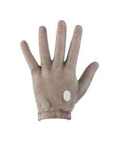 Honeywell Chainexpert Titanium Short Cuff Chainmail Glove - Ambidextrous - Small (White)