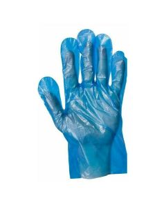 Polythene Disposable Gloves - Large - Blue - Case of 10000