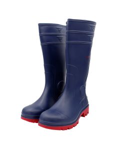 Trucker Safety Wellington Boots Red Sole - Size 12 - Blue