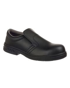 Black Slip on S2 SRC Safety Shoe 39(EU) / 6(UK) Black