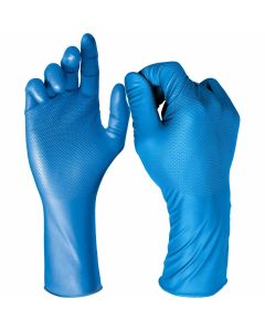 Extra Heavyweight Ambidextrous Nitrile Fishscale Grip Glove - Large (Case of 500)