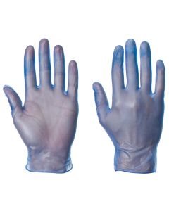 Supertouch Blue Vinyl Powdered Gloves - Large - 1000 per case