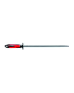 F Dick Regular Cut Round Sharpening Steel - 35cm/14" - Red/Black