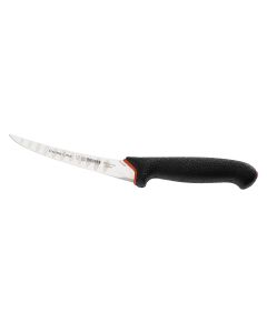 Giesser Primeline Boning Knife - Curved Scalloped Blade - 15cm/6" - Black