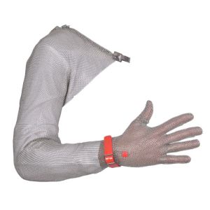 Manulatex GCM Shoulder Length Chainmail Gauntlet Glove with Plastic Strap - Right Hand