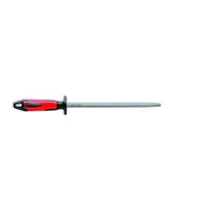 F Dick Regular Cut Round Sharpening Steel - 25cm/10" - Red/Black