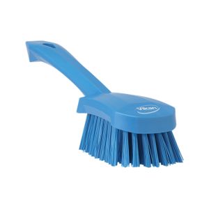 Vikan Washing Brush with short Handle - 270mm - Hard - Blue