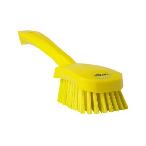 Vikan Washing Brush with short Handle - 270mm - Hard - Yellow