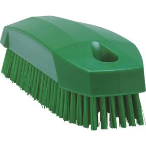 Vikan Hand Brush S / Nailbrush - 130mm - Hard - Green