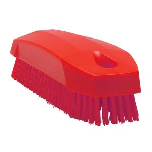Vikan Hand Brush S / Nailbrush - 130mm - Hard - Red