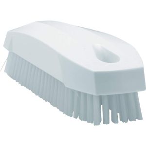 Vikan Hand Brush S / Nailbrush - 130mm - Hard - White