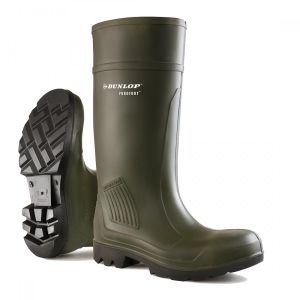 Dunlop Purofort FoodPro Multigrip Safety Wellington Boots - Green