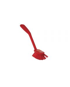 Vikan Dish Brush with Scraping Edge Medium Red (Pack of 20)