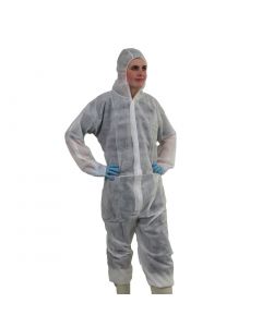 Hooded White Coverall 