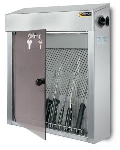 25 Knife Cabinet with Basket with 15W UV Lamp - Lockable
