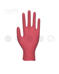 Powder Free Nitrile Gloves - Red