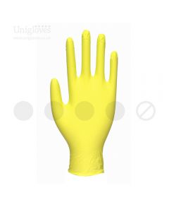 Powder Free Nitrile Gloves - Yellow